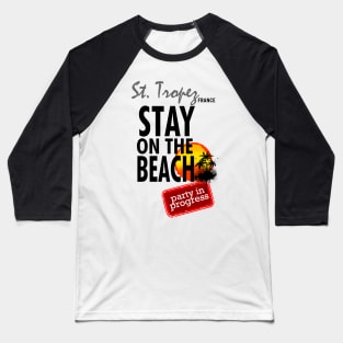 Stay On The Beach, St. Thomas Baseball T-Shirt